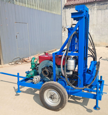 130m Trailer Mounted Water Well Drilling Rigs Small Automatic Drilling Machine